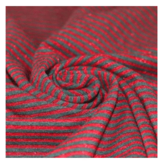 Jersey Lurex Stripes 3mm Green Red