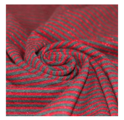 Jersey Lurex Stripes 3mm Green Red